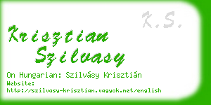 krisztian szilvasy business card